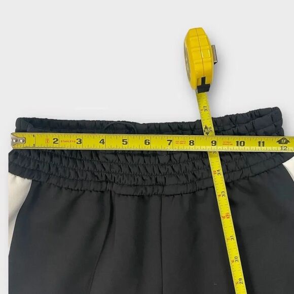 Alice + Olivia Tokyo Hi tech Joggers, Medium. Black, white stripe. track pants - Picture 5 of 14